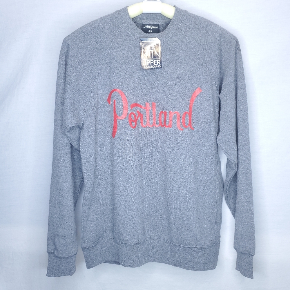 Upper Playground Pacific North Fresh Mens Xs Sweat Shirt Gray NWT